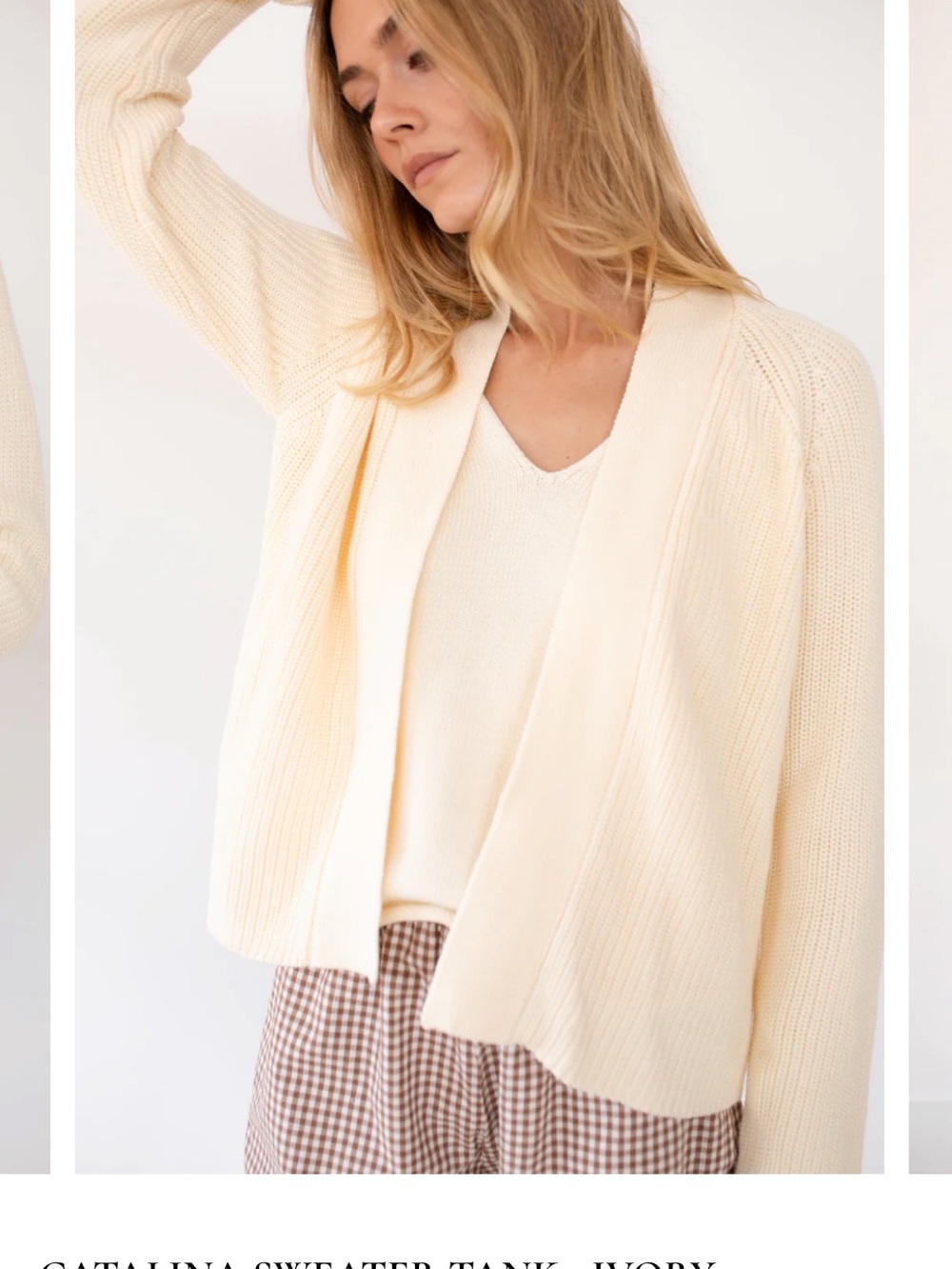 Ivory Open-Front Knit Cardigan for Women NWT Sz S